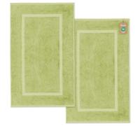 Lavea Set di asciugamani in 100% cotone - Serie Elena - Perfezionare per Hotel & Spa - morbido e resistente - 2 Pezzi 50 x 80 cm - Asciugamano viso - Verde Tiglio