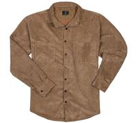 Lavecchia Camicia a maniche lunghe da uomo taglie forti LV-5578, Beige-cammello, 5XL