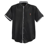 Lavecchia Camicia da uomo taglie forti, a maniche corte, per il tempo libero 9003A, Nero , 4XL