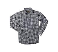 Lavecchia Camicia da uomo taglie forti camicia a maniche lunghe per il tempo libero HLA17, Blu jeans/bianco, 7XL