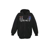 Lavecchia Felpa con cappuccio, taglie forti, LV-612, Nero , 8XL