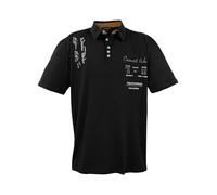 Lavecchia Men's Polo Shirt Black Big Sizes, Dimensione:4XL