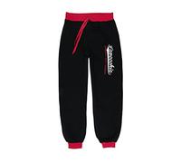 Lavecchia Pantaloni da jogging da uomo taglie forti LV-2020, Nero/rosso, 3XL