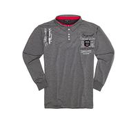 Lavecchia Polo taglie forti a maniche lunghe da uomo LV-2025, antracite., 7XL