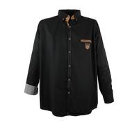 Lavecchia Taglie Forti Camicia Uomo Manica Lunga Camicia Casual 1980, Nero , 7XL