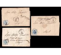 LaVecchiaScatola 1863 Lettera da Chieti a Napoli 15 Cent litografico I e II Tipo
