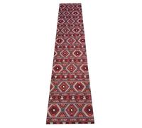 LaVelahome Tappeto Cucina Antiscivolo Disegno Kilim Classico Orientale - Etnico Rosso, in Cotone e Poliestere - Lavabile, Taglio Fai da Te, Fondo PVC Made in Italy Tipo Gobelin (cm_50_x_240_cm)