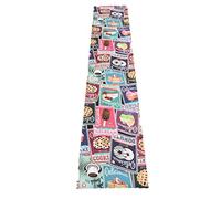 LaVelahome - Tappeto Cucina Antiscivolo Lavabile Stampa Digitale | 52x300 cm, Cake Gelati Cupcake, Poliestere, Made in Italy Vintage Colorato