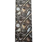 LaVelahome Tappeto Cucina Lavabile Antiscivolo Fantasia Caffè Stilizzato, Runner Cucina Marrone con Tazze e Chicchi, Fondo Effetto Legno - Morbido, Resistente e Facile da Pulire (50_X_300_CM)