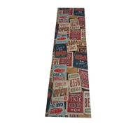 LaVelahome - Tappeto Da Cucina Antiscivolo | Lavabile In Lavatrice Happy Day Targhe USA Design Vintage | Facile Manutenzione | Multicolore, Poliestere (cm_50_x_190)