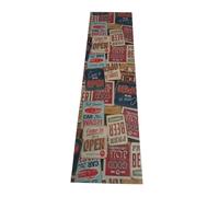 LaVelahome - Tappeto Da Cucina Antiscivolo | Lavabile In Lavatrice Happy Day Targhe USA Design Vintage | Facile Manutenzione | Multicolore, Poliestere (cm_50_x_240)