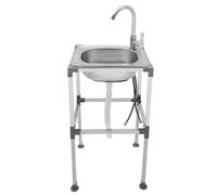 Lavelli da cucina autoportanti, grande capacità, lavello da cucina con 4 piedini antiscivolo, lavello in acciaio inox per casa, ristoranti, lavanderie, cantine, ecc