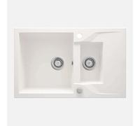Lavello 1.5 vasche gocciolatoio Idrostile Florida 490x194 mm alabastro Alabastro