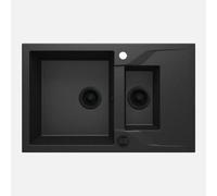 Lavello 1.5 vasche gocciolatoio Idrostile Florida 490x194 mm Grafite Met Grafite metallizzato