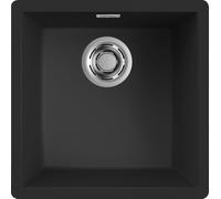 Lavello Elleci Incasso 1 vasca 45,6x45,6 Zen 102 Keratek Plus Nero Assoluto LKZ10286
