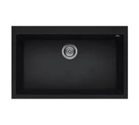 Lavello 1 vasca (79x50cm) QUADRA 130 Nero Opaco LKQ13086