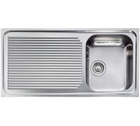 CM, Lavello 1 Vasca Dx, Gocciolatoio a SX, Linea Aurora, 101 x 50 cm, Inox Satinato - 011045 DCSSX