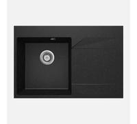 Lavello 1 vasca con gocciolatoio destra rett Idrostile Banes 500x195 mm grafite Grafite