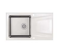 Lavello 1 vasca con gocciolatoio Idrostile Mapos 500x220 mm Alabastro Alabastro