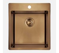 Lavello 1 vasca forma 1 Idrostile Ciego de Ávila 505x200 mm bronzo spaz Bronzo spazzolato