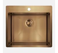 Lavello 1 vasca forma 2 Idrostile Ciego de Ávila 505x200 mm bronzo spazz Bronzo spazzolato