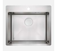 Lavello 1 vasca forma 3 Idrostile Roque con sifone 505x200 mm acciaio spazzolato Acciaio spazzolato