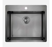 Lavello 1 vasca forma orizz Ciego de Ávila con sifone 505x200 mm titanio Titanio