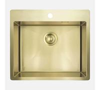 Lavello 1 vasca forma orizz Idrostile Ciego de Ávila 505x200 mm oro spaz Oro spazzolato