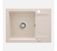 Lavello 1 vasca gocciolatoio Idrostile Martí sifone 440x164 mm beige Beige