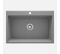 Lavello 1 vasca Idrostile Güines sifone 520x210 mm grigio metallizzato Grigio metallizzato
