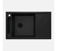 Lavello 1 vasca magnetico rett gocciolatoio Idrostile Guayos 500x219 mm Nero Nero