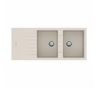 Lavello da incasso 2 vasche 116cm nero