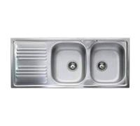 Lavello 2 vasche (116x50cm) ATMOSFERA Inox Prelucidato TM1162ILPC