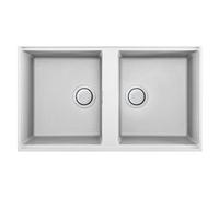 Lavello 2 vasche (83,6x48,8cm) BEST 450 SOTTOTOP Bianco Opaco LGB45068BSO