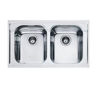 Lavello 2 vasche (86x50cm) Amt 620 ARMONIA Inox Microdecoro 101 0021 605