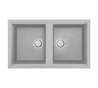 Lavello 2 vasche (86x51cm) BEST 450 Aluminium Metal LMB45079