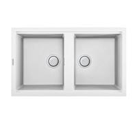 Lavello 2 vasche (86x51cm) BEST 450 Bianco Opaco LKB45096