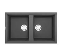 Lavello 2 vasche (86x51cm) BEST 450 Dark grey Opaco LKB45099
