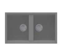 Lavello 2 vasche (86x51cm) BEST 450 Titanium Metal LMB45073