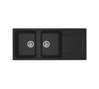 Lavello Elleci Incasso 2 Vasche 11650 Life 500 Granitek Nero Lg250040