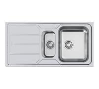 Foster Lavello una vasca con vaschetta e gocciolatoio a sinistra 5197 061 finitura acciaio inox da 97x50 cm