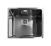 Lavello a incasso monovasca sottotop in acciaio inox 49x40x20H cm