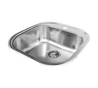 CATA CS-1 Lavello 46,5x48,5 cm Vasca Quadrata con Spessore di 0,08 cm e Profondità di 16,5 cm Materiale in Acciaio Inossidabile Installazione su Mobili da 45 cm