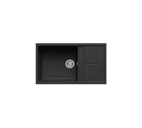 Lavello Elleci Incasso 1 vasca 86x50 Unico 410 Granitek Nero Full Black LGU41040