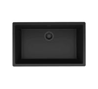 Elleci Lavello una vasca ZEN-F 130 LKZ13086F01 finitura composito K86 nero da 74.8x44.8 cm
