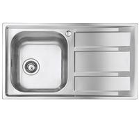 Foster Lavello a una vasca con gocciolatoio a destra 1971 062 finitura acciaio inox da 86x50 cm