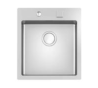 FOSTER Lavello 1 vasca 460x520 mm, modello S4001, Base 45 cm, Acciaio satinato, sopratop/filotop - 3363 050