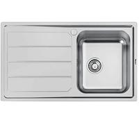 Foster Lavello una vasca con gocciolatoio a sinistra 5186 061 finitura acciaio inox da 86x50 cm