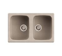 Elleci Lavello Incasso Master 350 2 vasche 79×50 Avena Granitek LGM35051