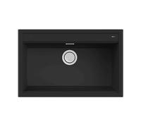 ELLECI Lavello 1 Vasca, Linea Best 130, Installazione Standard, 79 cm, Keratek Nero - LKB13086